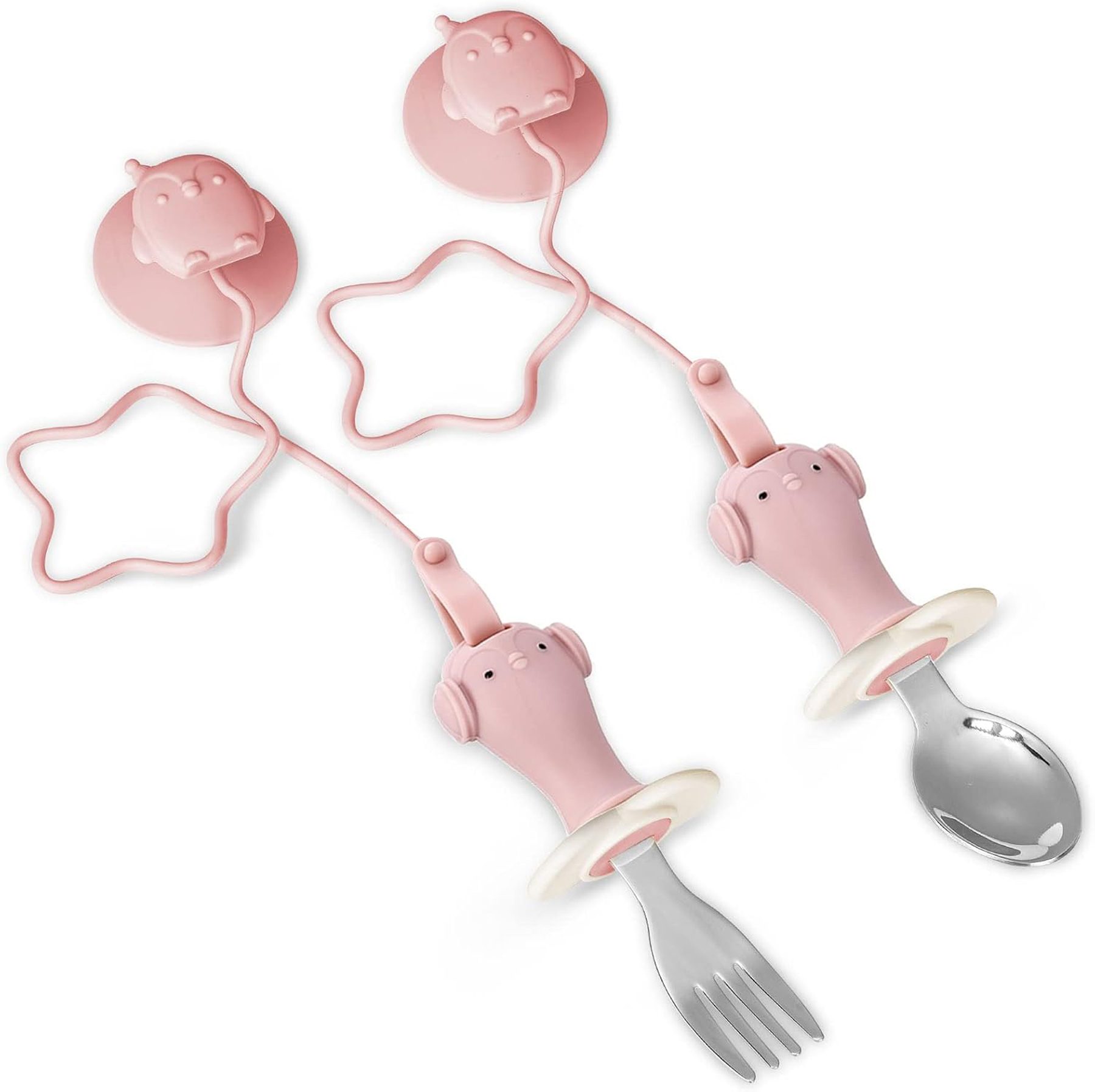 Kids Stainless Steel Fork and Spoon Set, custom kitchen gadget with logo imprint 3