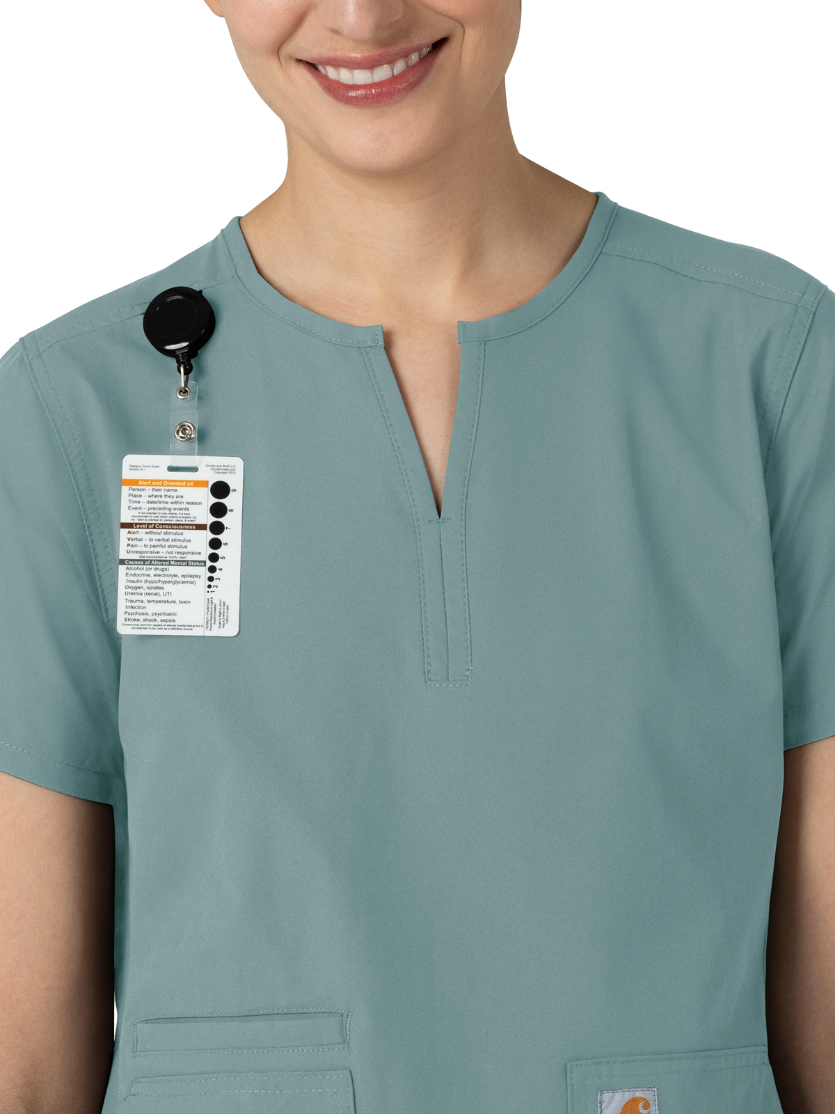 Carhartt Scrubs - Force Essentials - Women's Three-Pocket Notch Neck Top 22