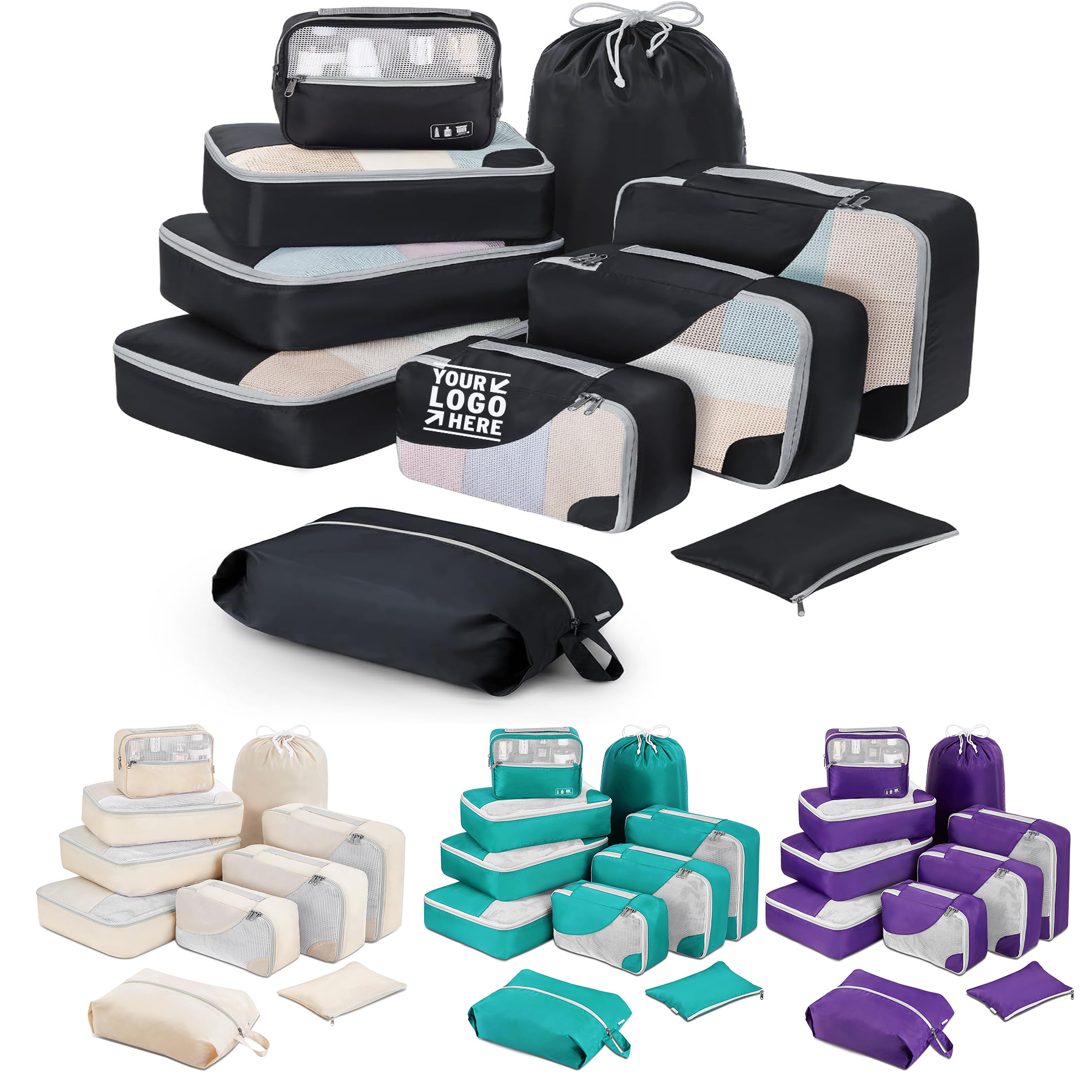10 Set Durable Upgrade Anti-Tear Stitching Packing Suitcases Cubes Organizers Travel Essentials 2