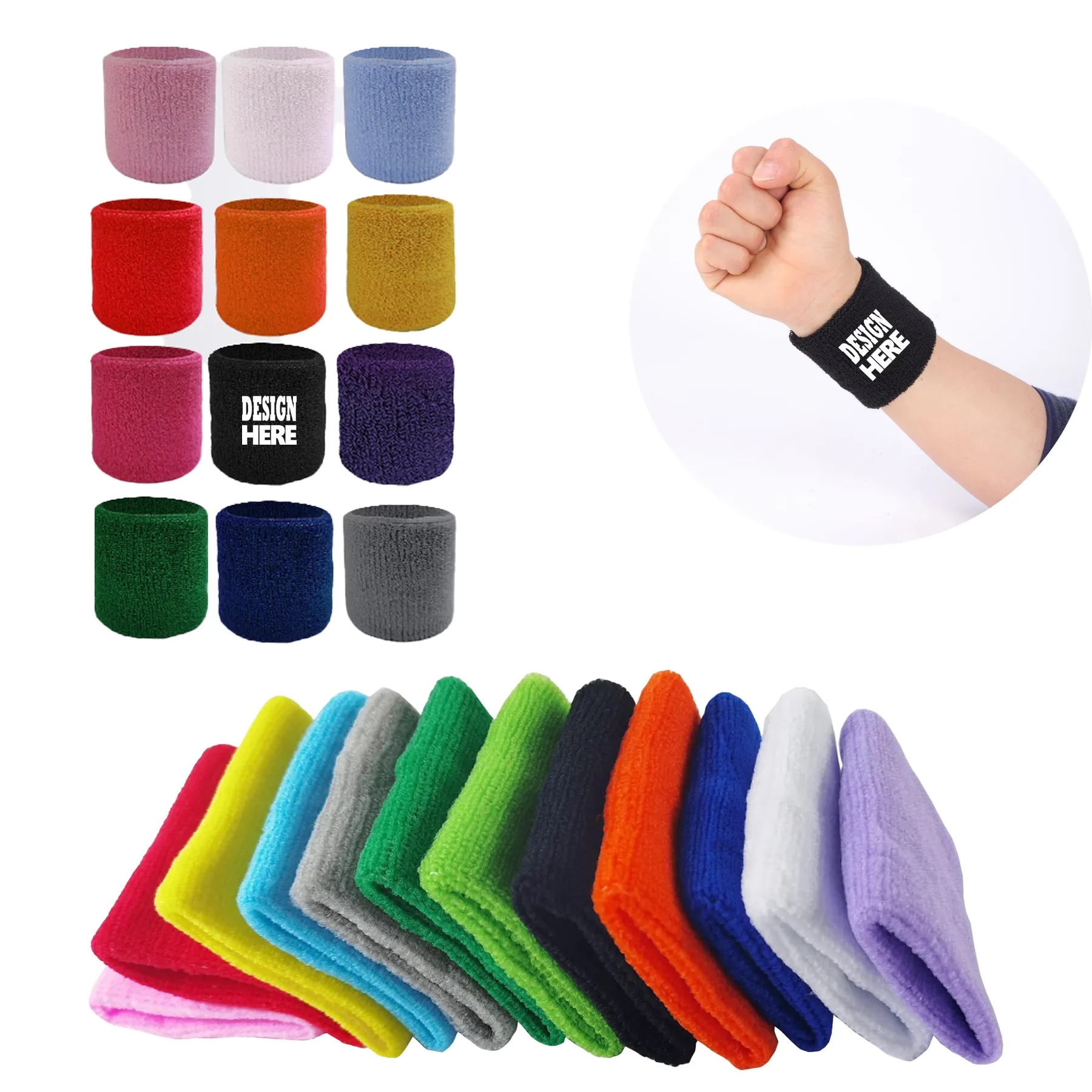 Sweatband Cotton Wristband 2