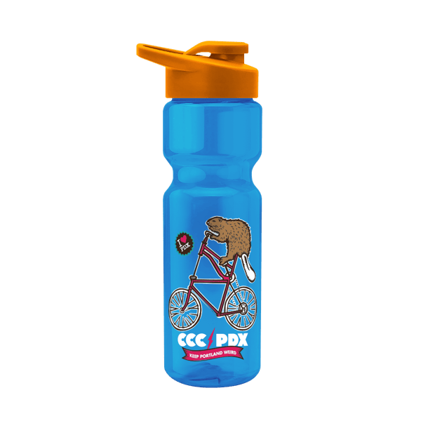 Blazer 28oz Transparent Bike Bottle w/Drink-thru Lid 280