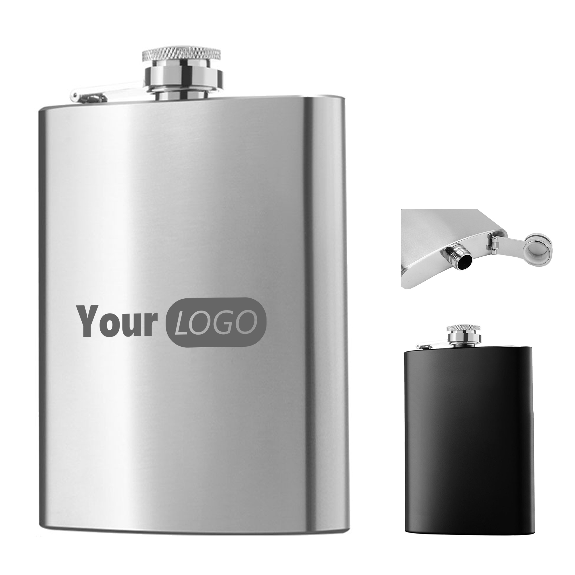 8oz Stainless Steel Portable Flask 2