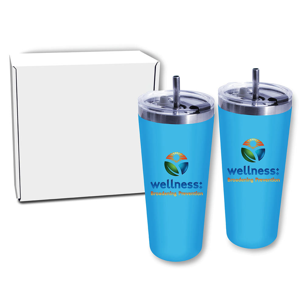 22 oz. Memphis Tumbler With Flip Lid & Straw - Gift Set 7