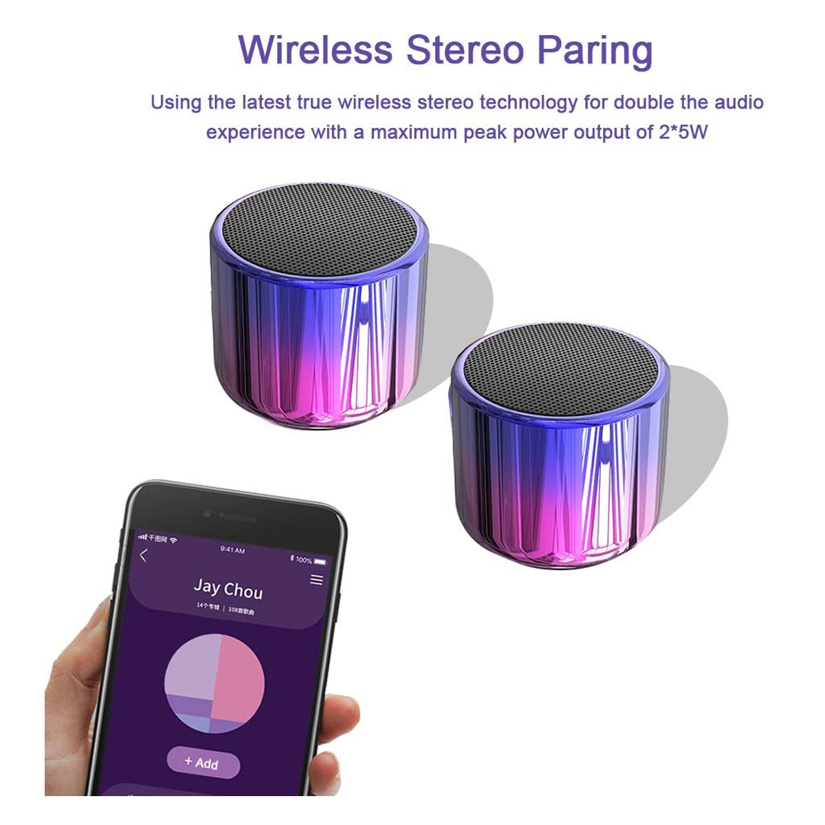 Portable Wireless Mini Speaker with Deep Bass 4