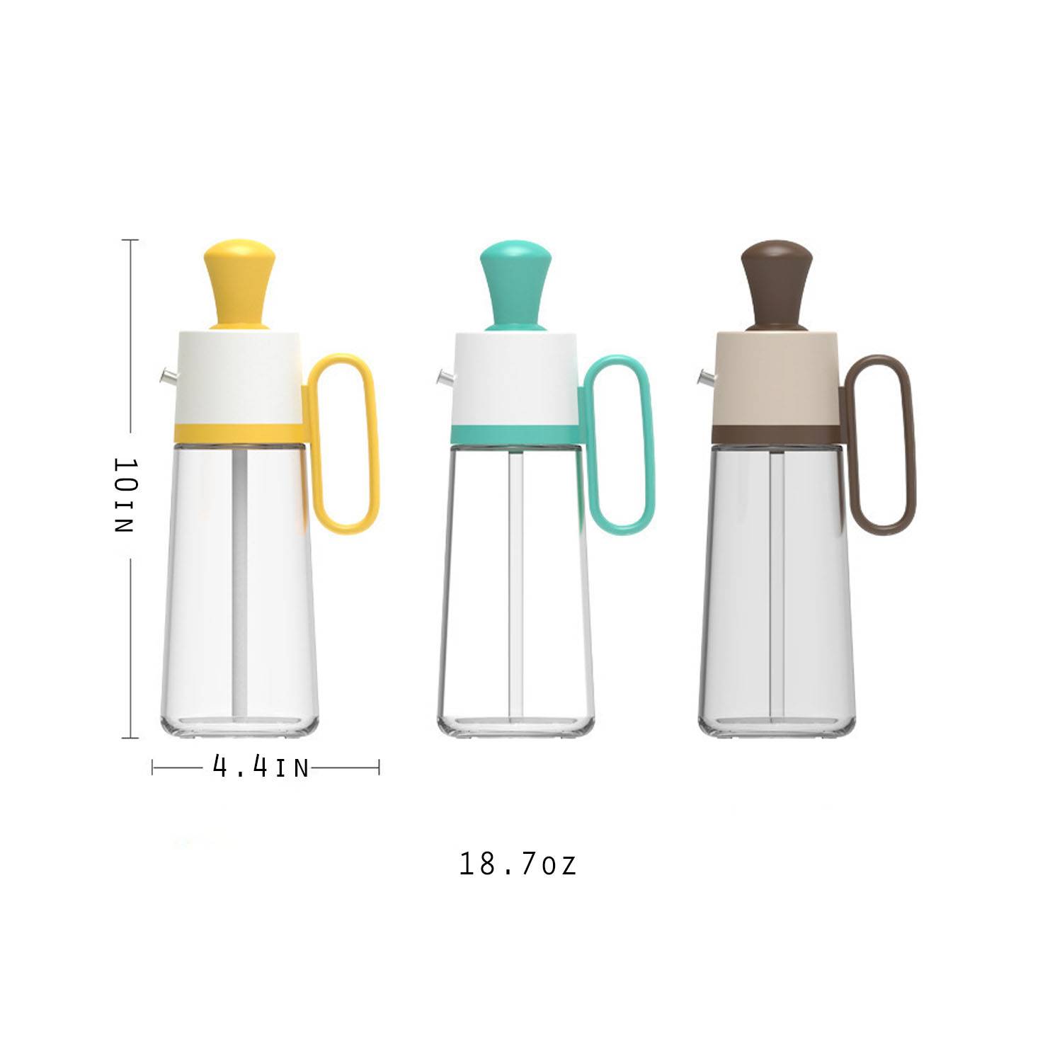 2 In 1 Glass Oil Bottle w/ Silicone Brush 2