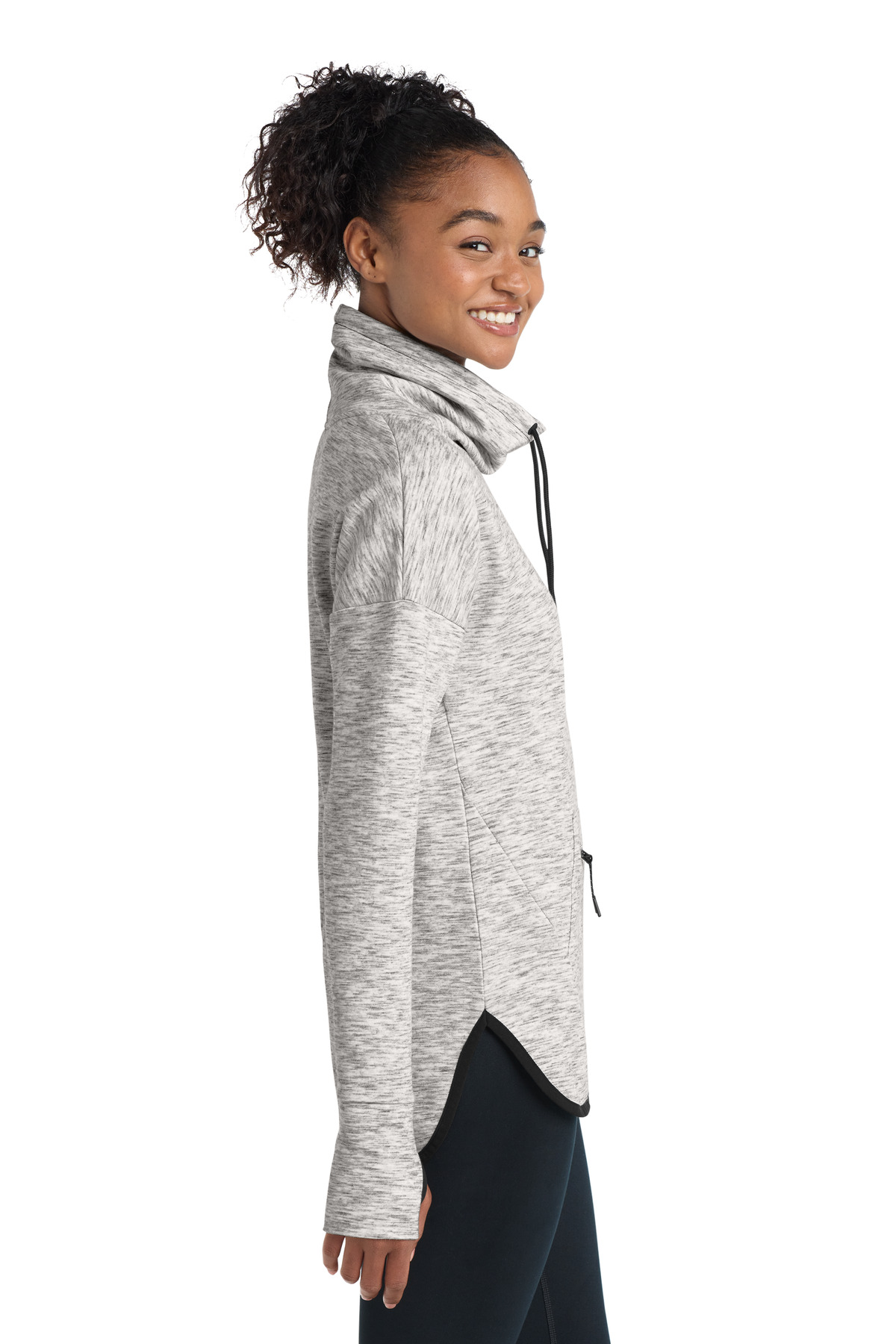 Sport-Tek Women's Triumph Cowl Neck Pullover LST280, custom hoodie or sweatshirt with logo imprint 14