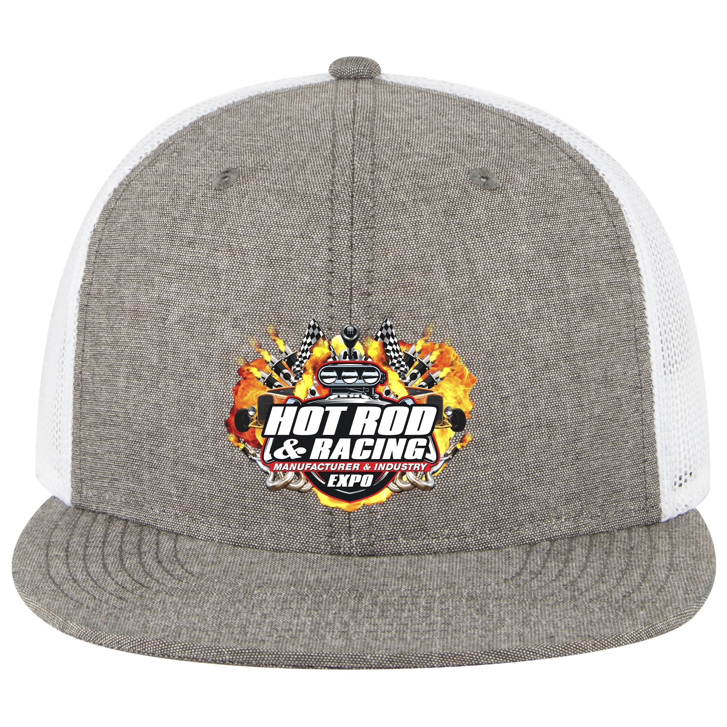 OTTO SNAP 6 PANEL MID PROFILE MESH BACK TRUCKER SNAPBACK HAT 2