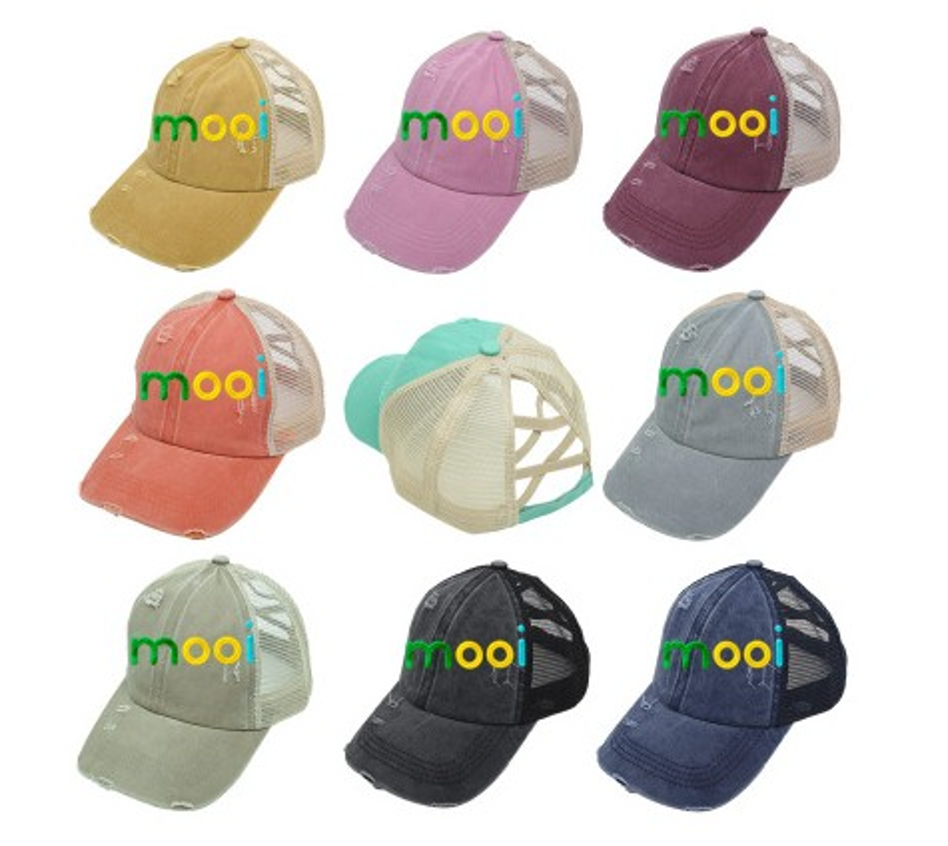 Distressed Ponytail Cap 2