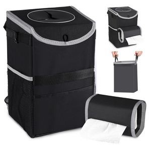 Car Waste Bin with Lid and Storage 6
