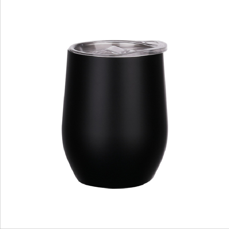 12oz Stainless Steel Wine Tumblers Cup Mug With Lid 4