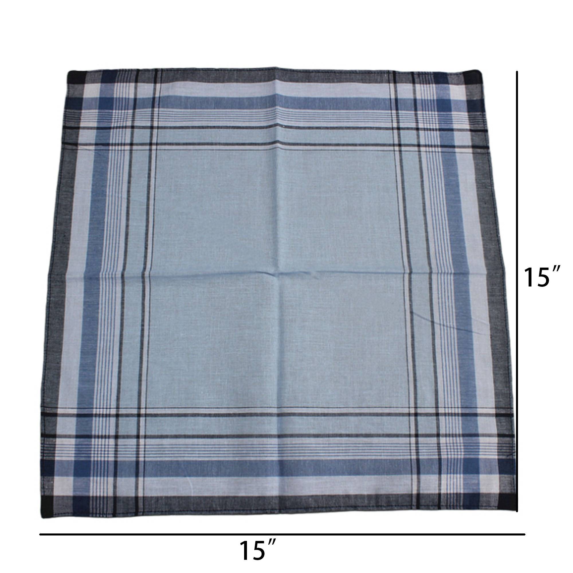 9 Pack Mens Premium Handkerchiefs Cotton 3