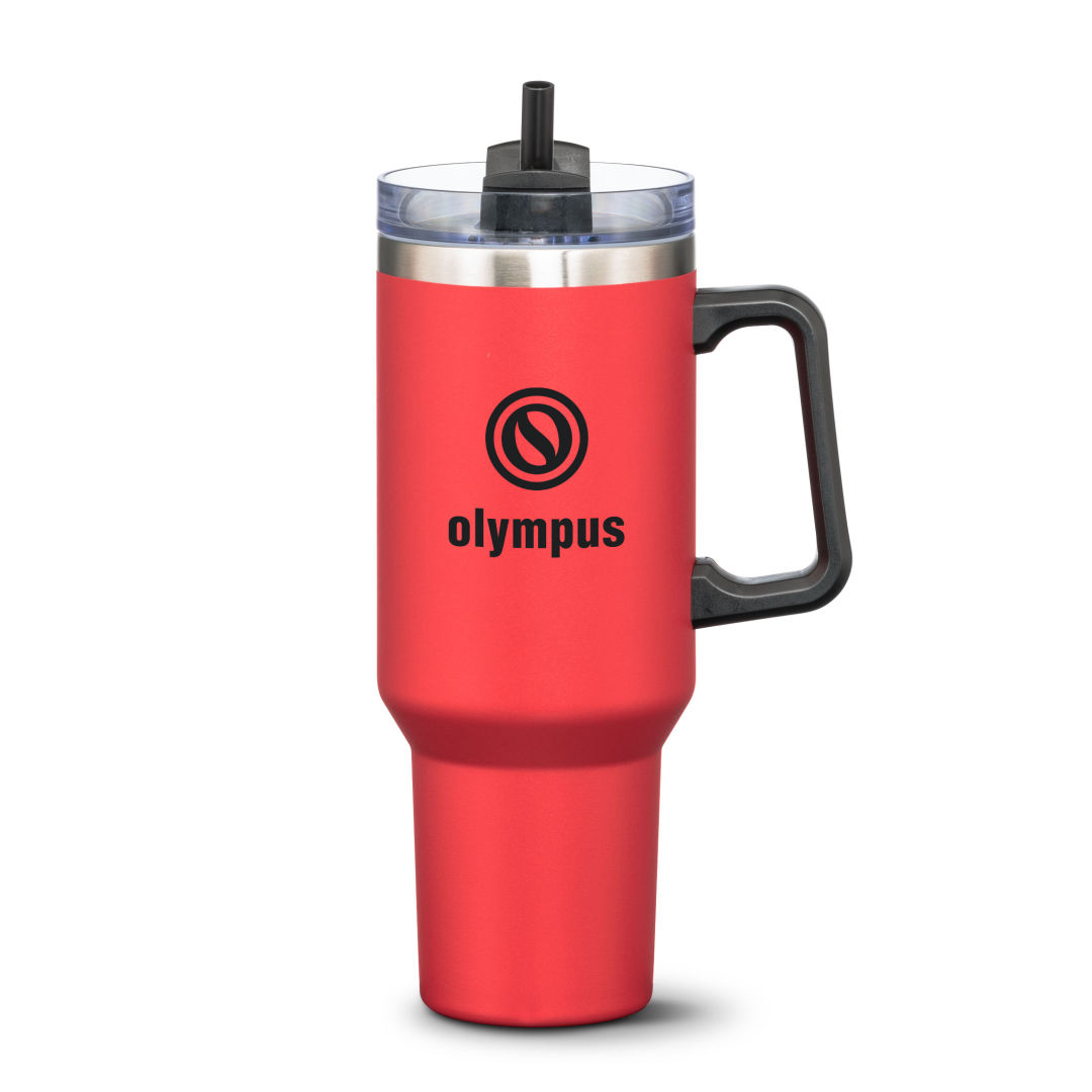 Compeer Handle Travel Mug w/Straw - 40oz
