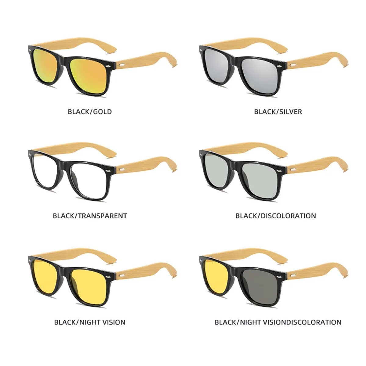 Bamboo Wooden Polarized Retro UV Protected Unisex Sunglasses 5