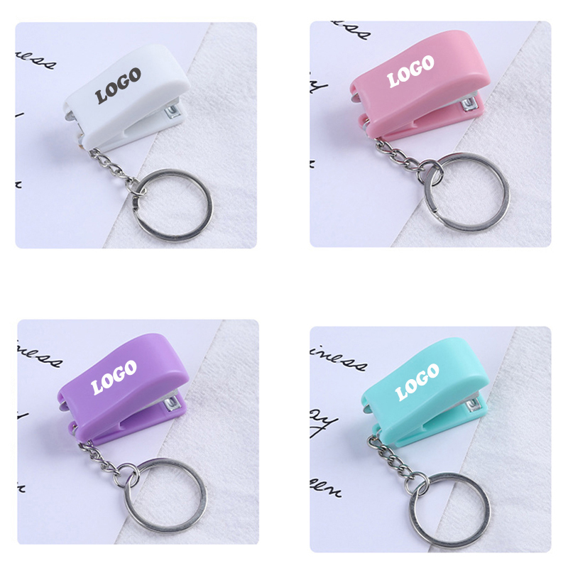 Portable Paper Binding Binder Mini Stapler w/Keychain 2