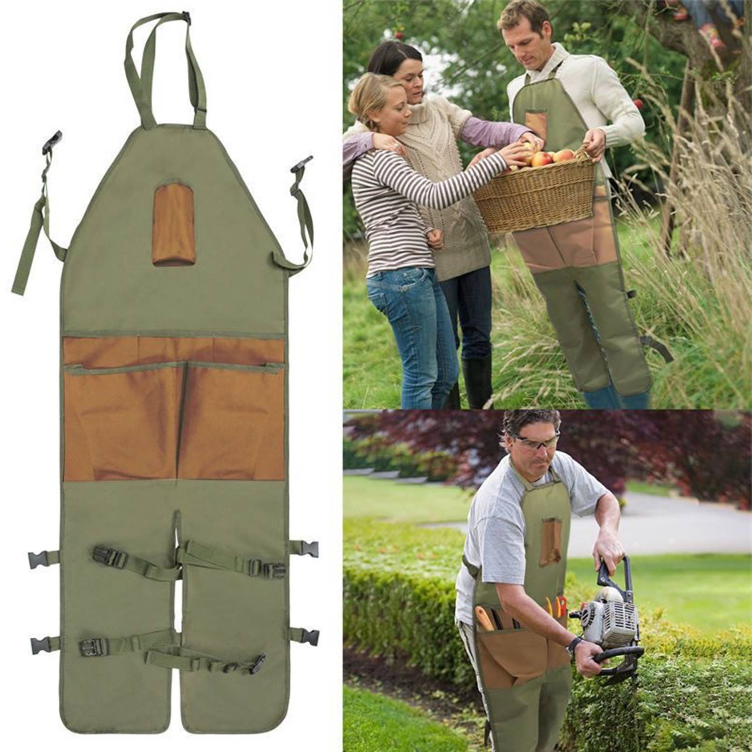 Wear-resistant Canvas Gardening Work Tool Apron 5