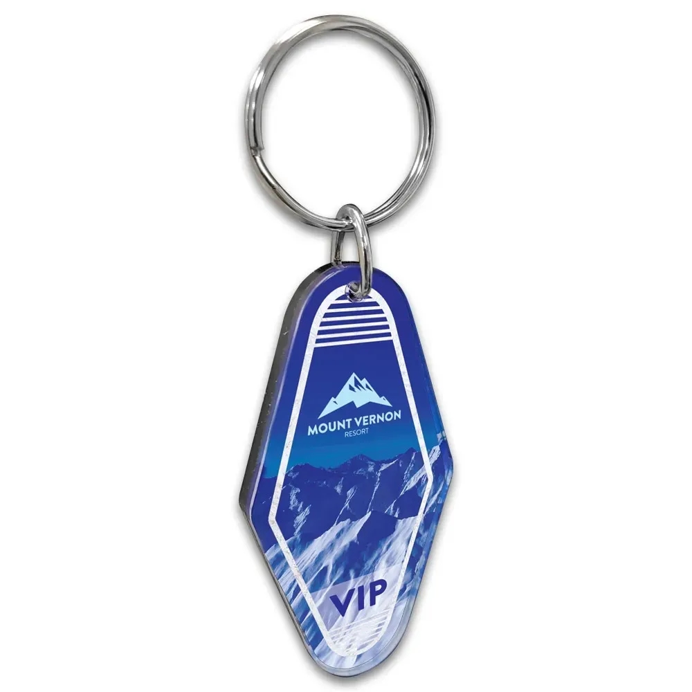 Vintage Acrylic Motel Keychain Hotel Key Tag 12
