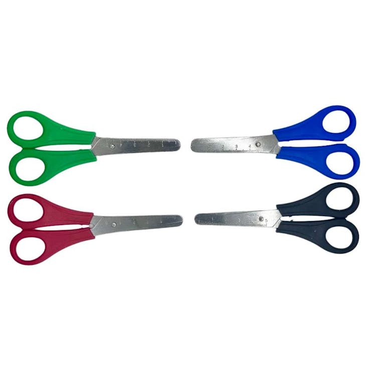Blunt Tip Ruler Scissors - 5" Assorted 2