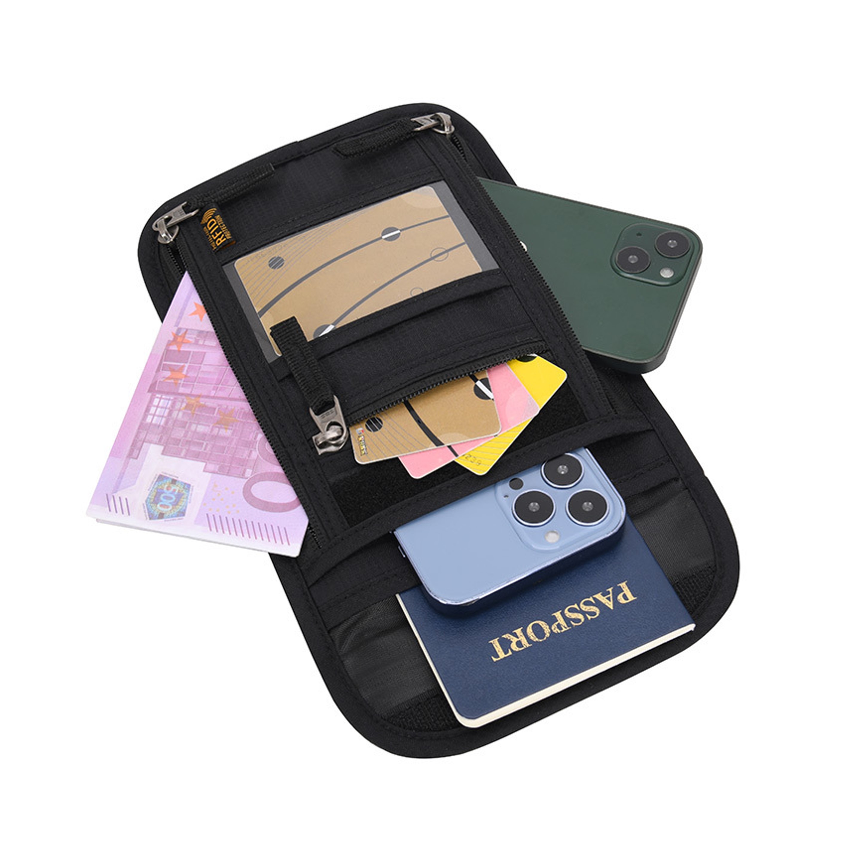 Passport Holder Neck Pouch (Direct Import) 5