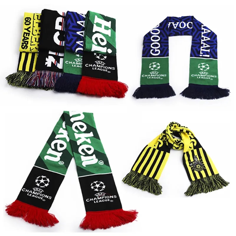 World Cup Sport Jacquard Knit Scarf With Tassel 3