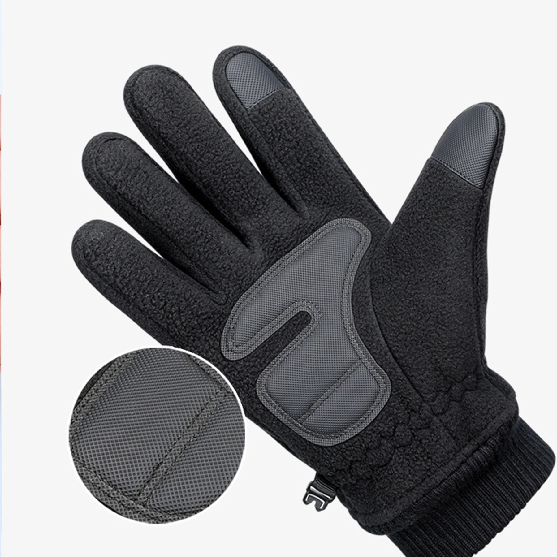 Winter Fleece Gloves Touch Screen Water Resistant Windproof 3