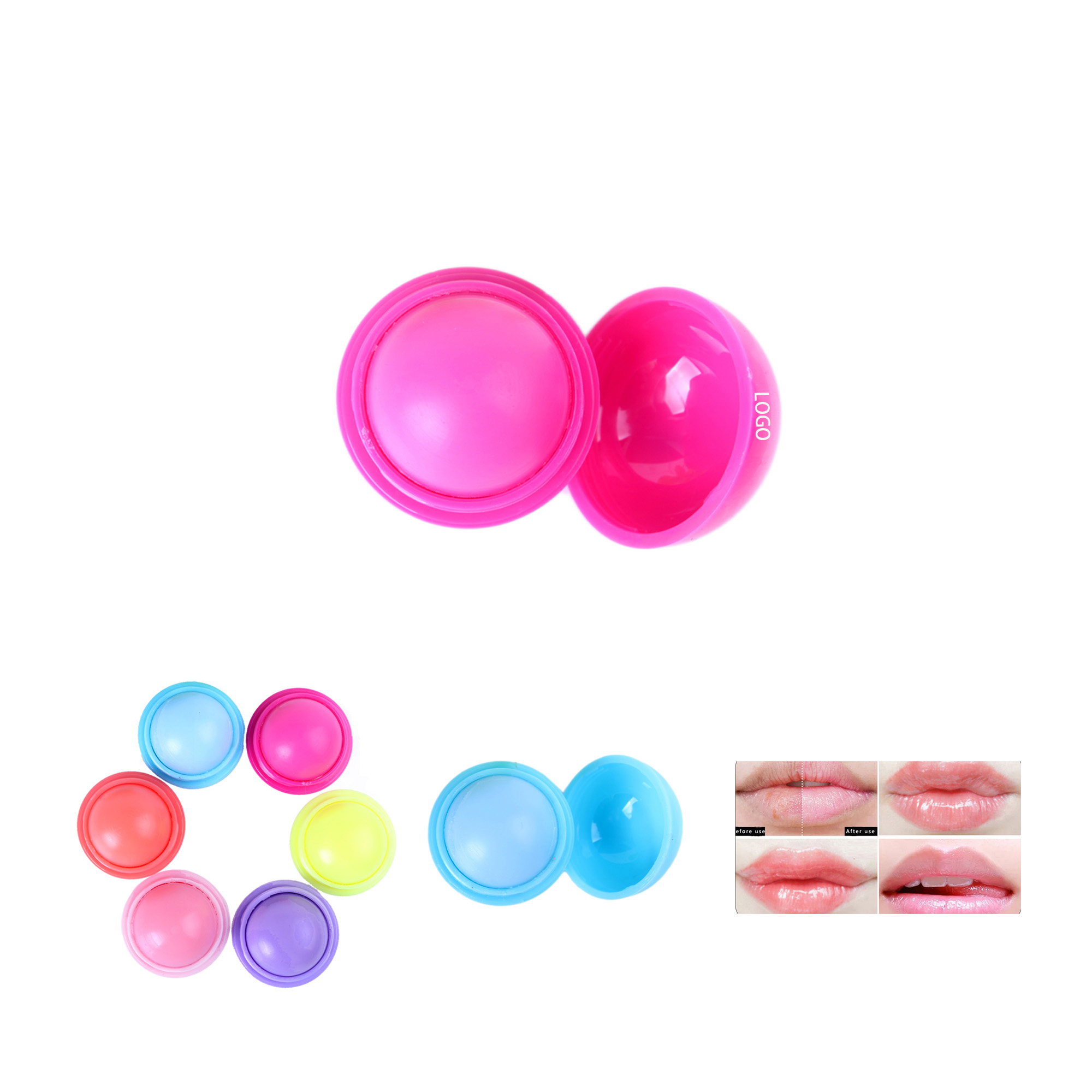 Natural Round Scented Lip Balm Moisturizer 1