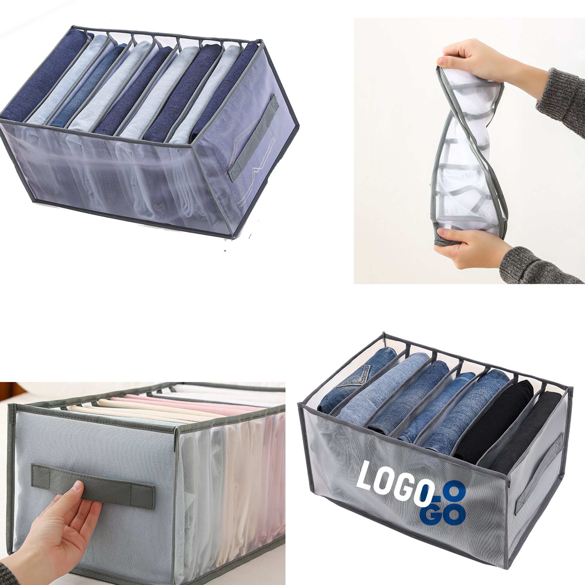 Wardrobe Clothes Organizer 7 Grids 1