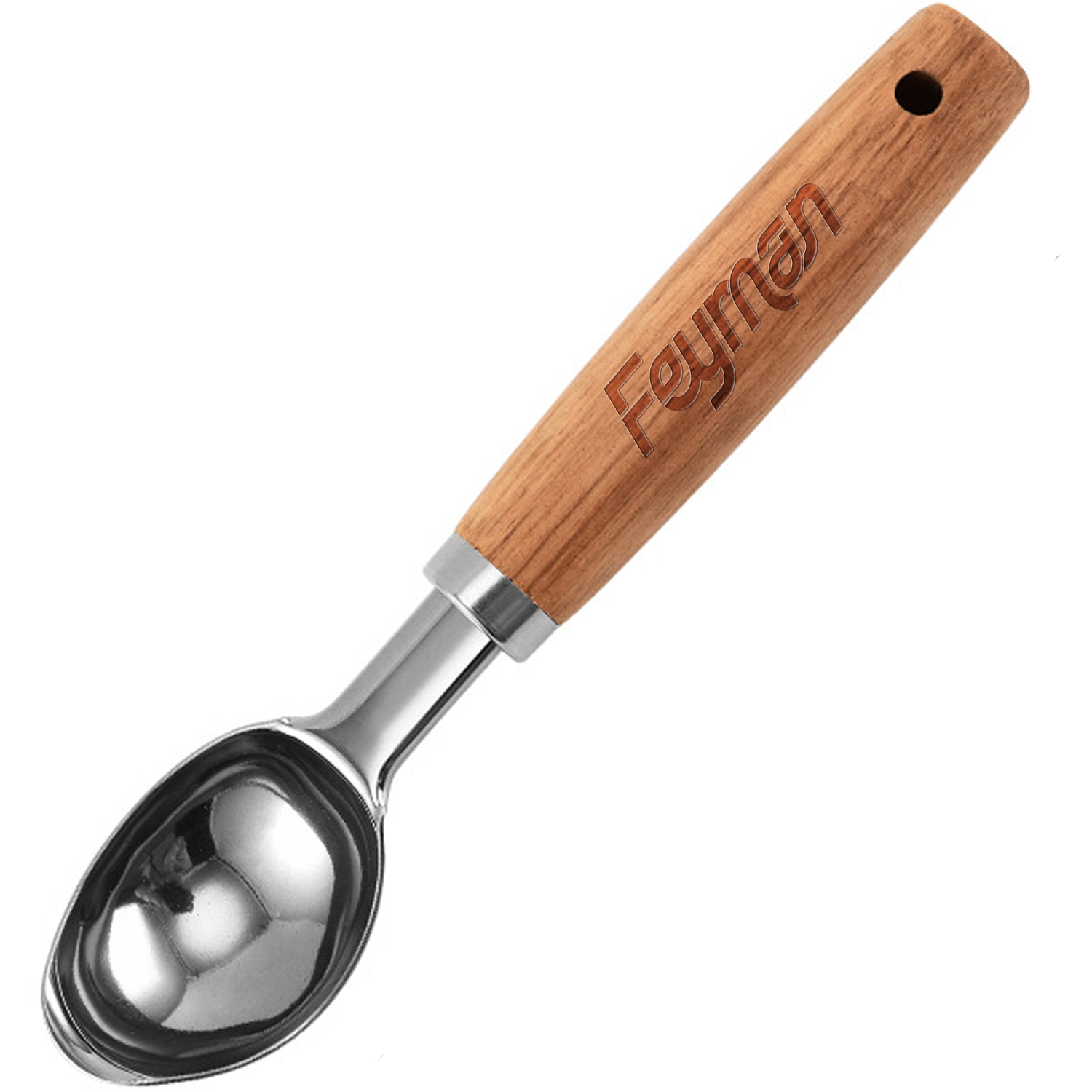 Hanging Wooden Handle Ice Cream Scoop 2