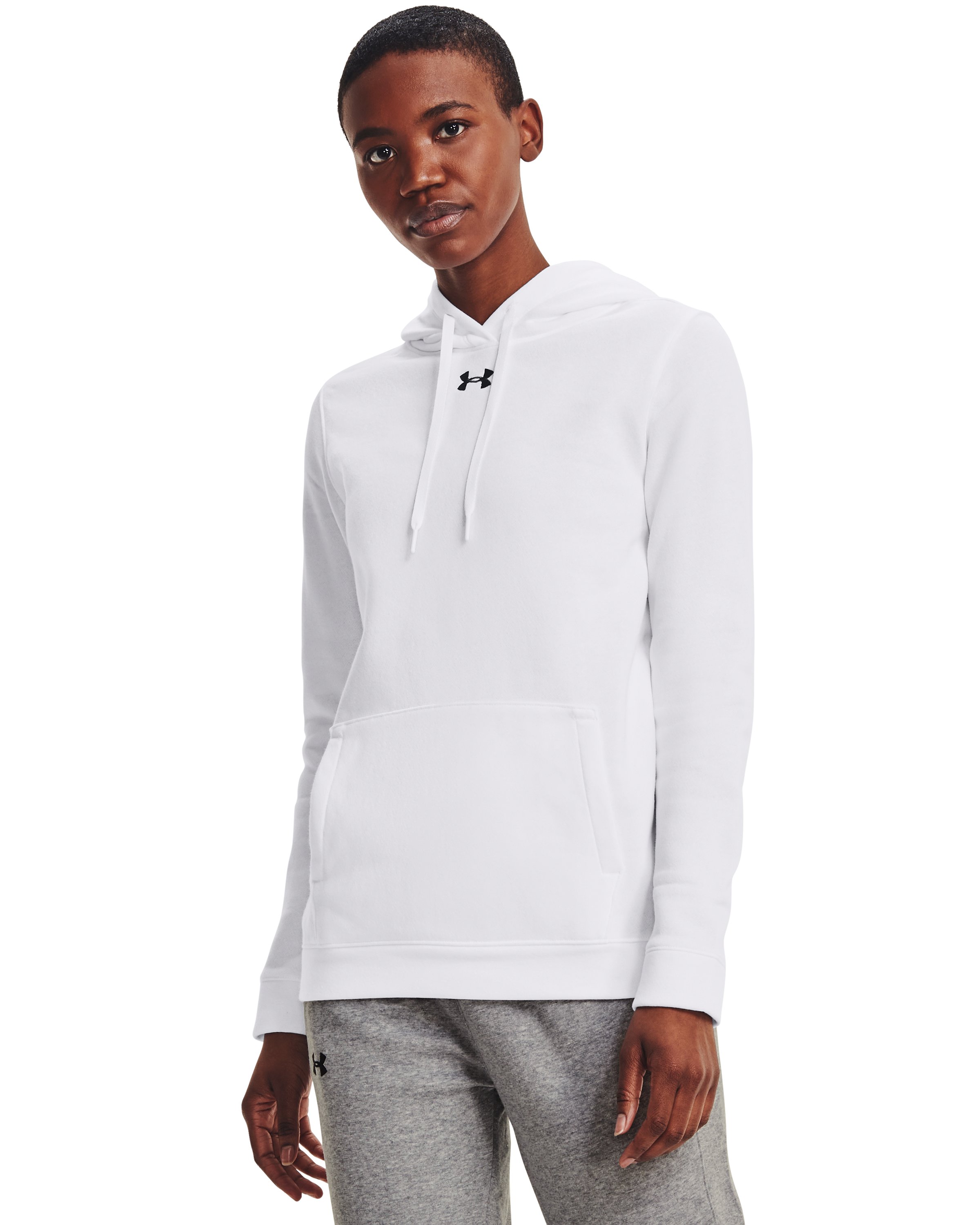 UA Hustle Fleece Women's Hoodie, custom hoodie or sweatshirt with logo imprint 2
