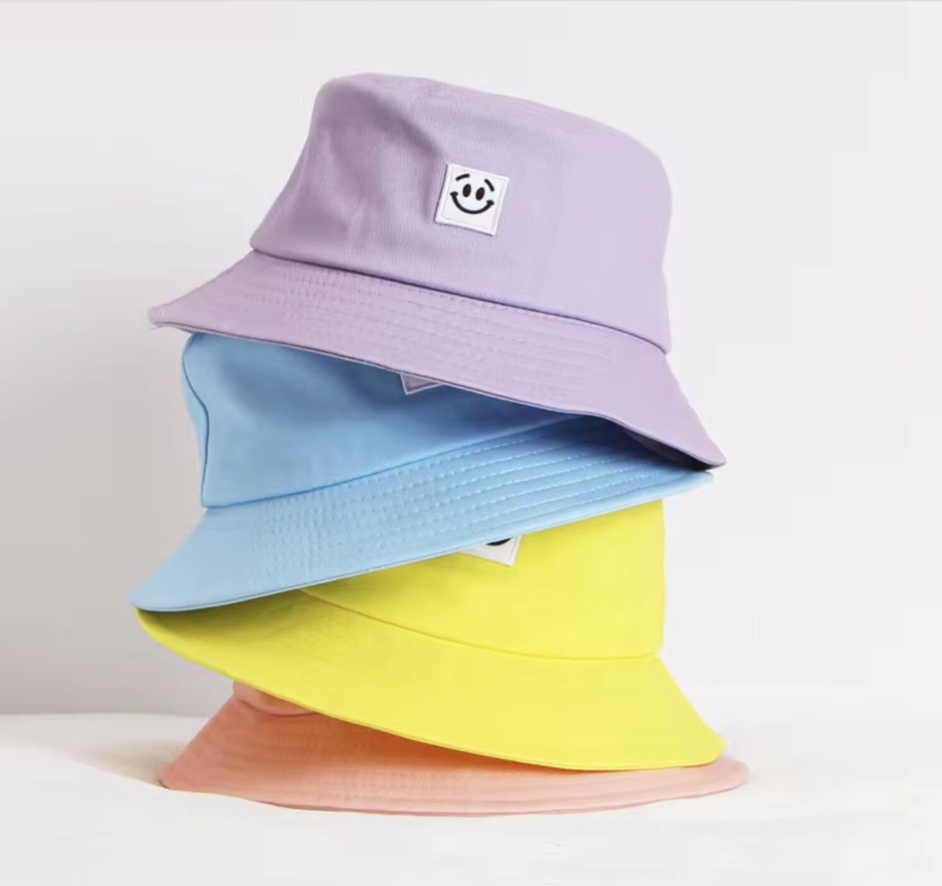 Cotton Twill Bucket Hat w/ Embroidered Woven Patch 1
