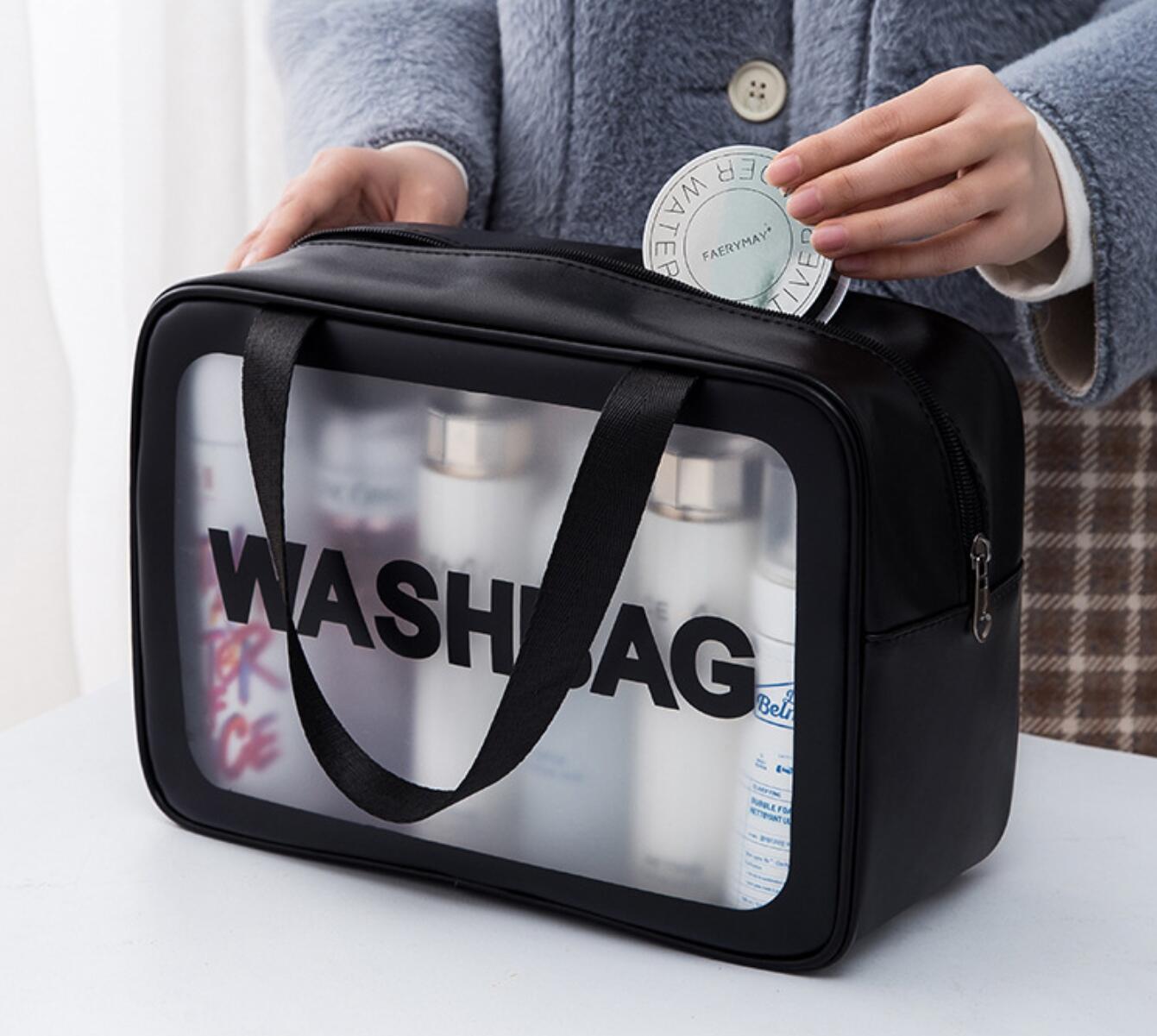 Frosted PVC Zippered Travel Pouches(L) 4