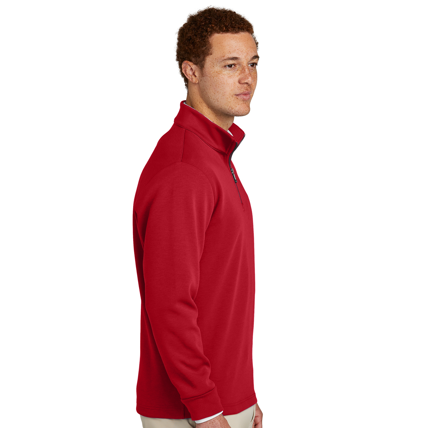 Brooks Brothers® Men's Double-Knit 1/4-Zip Pullover, custom hoodie or sweatshirt with logo imprint 2