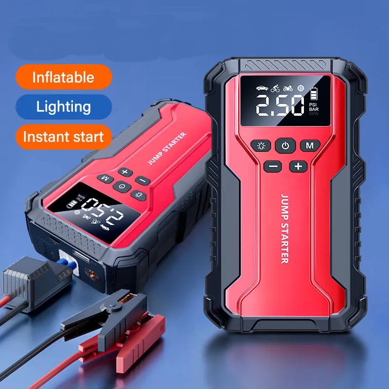 4 in 1  Multi-function Car Jump Starter with Air Compressor 9