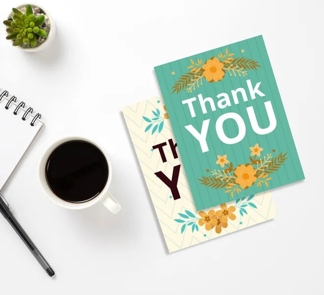 Flat Thank You Cards (7" x 5") 3