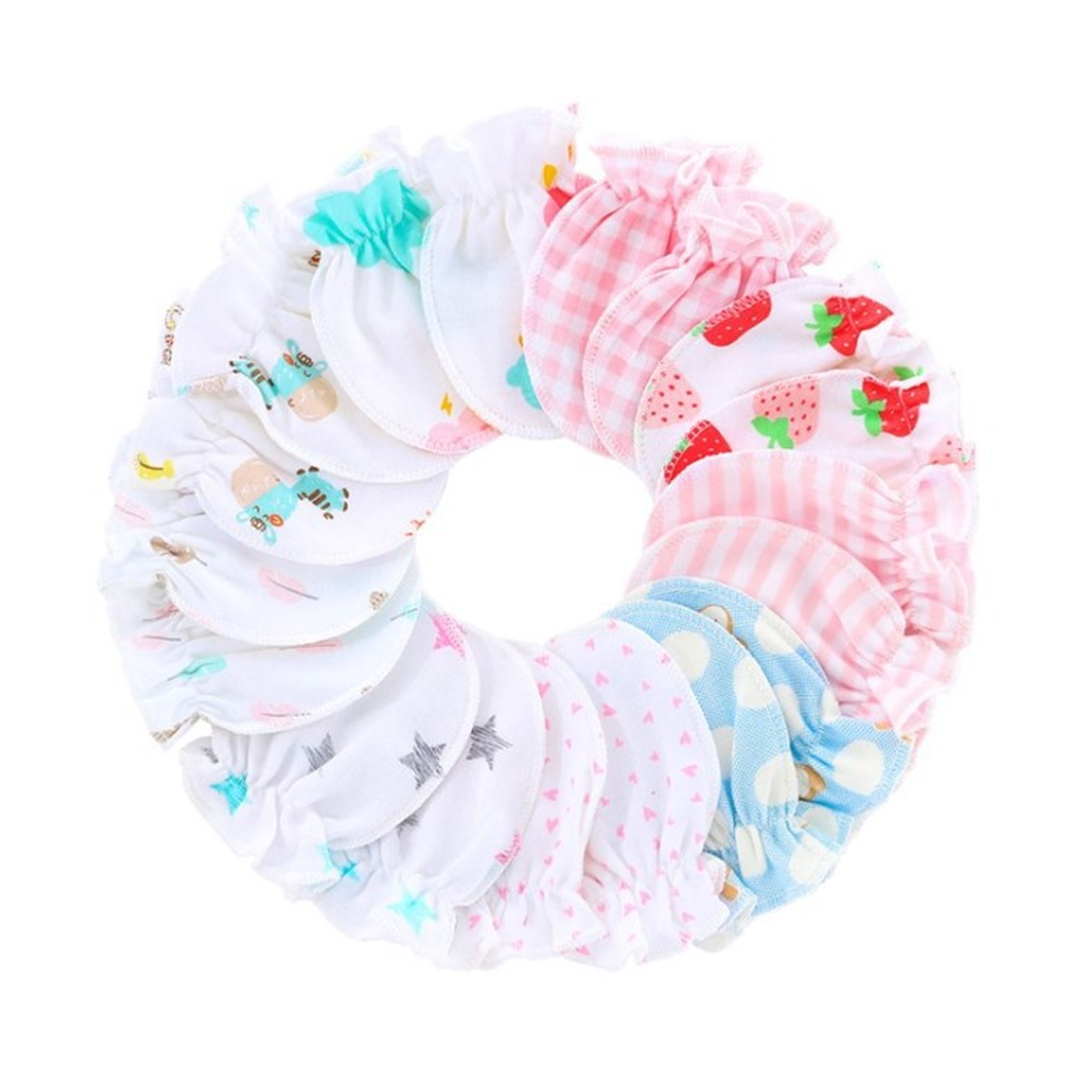 Cartoon Newborn Mittens to Prevent Scratching 5