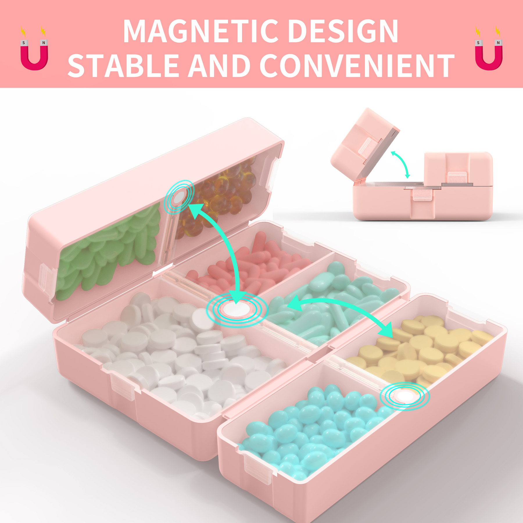 7-Day Foldable Travel Pill Organizer 4