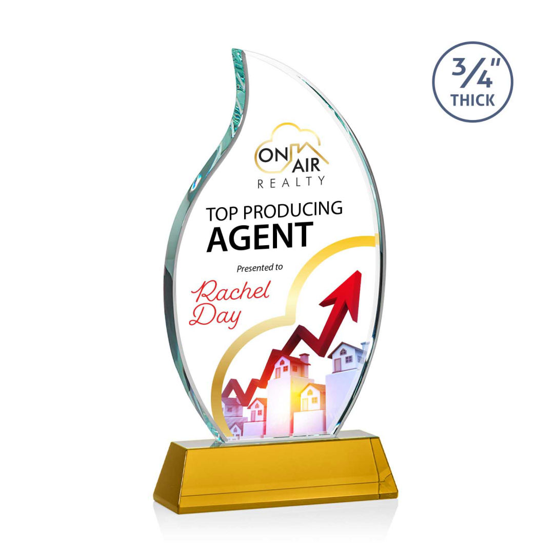 Croydon VividPrint™ Award on Newhaven Base - Amber 4
