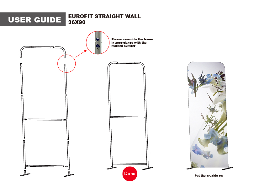 3'W x 96"H EuroFit Banner Hardware Only, Frame and Carry Case. Graphics are not included 7