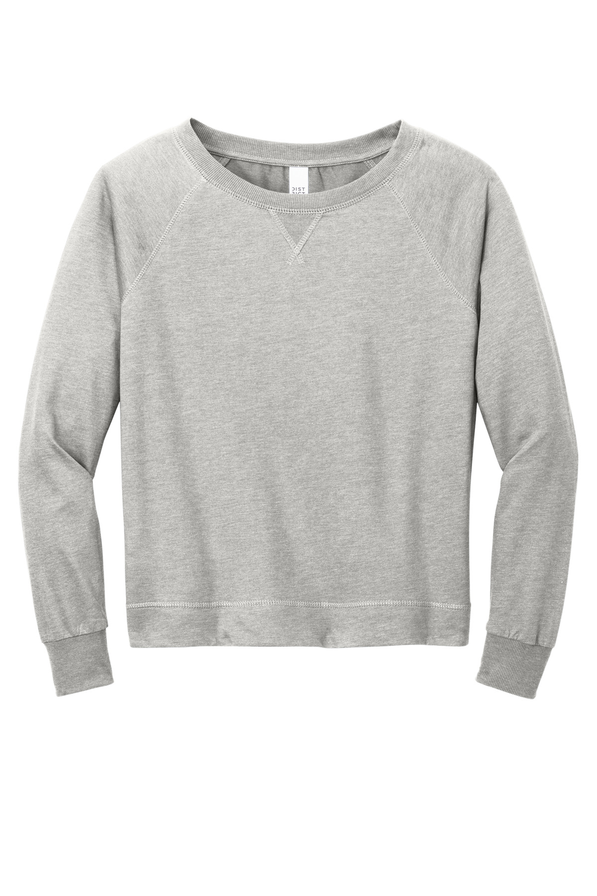 District Women's Featherweight French Terry Long Sleeve Crewneck DT672 29