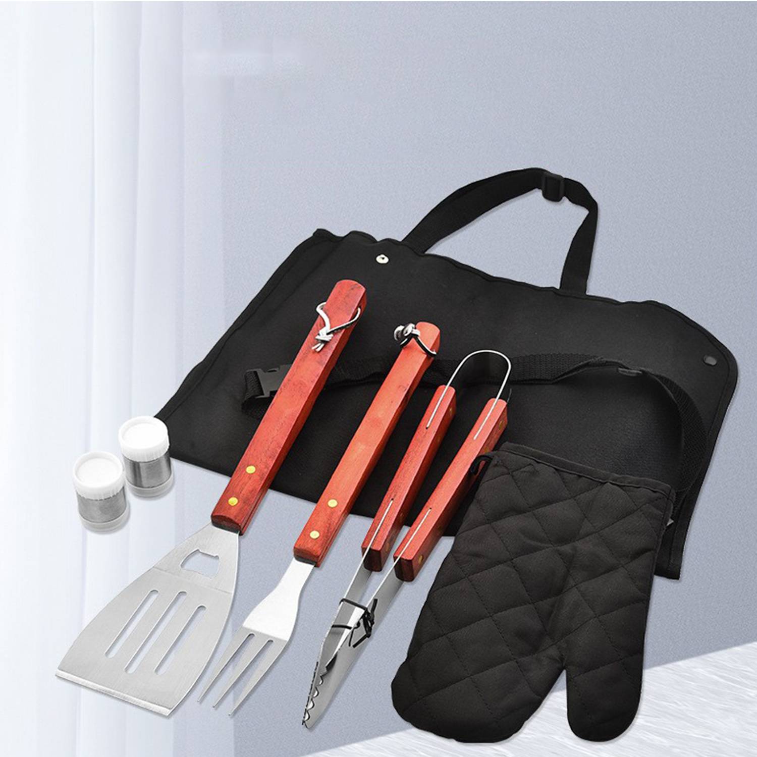 BBQ Now Apron and Barbecue Tool Set 5