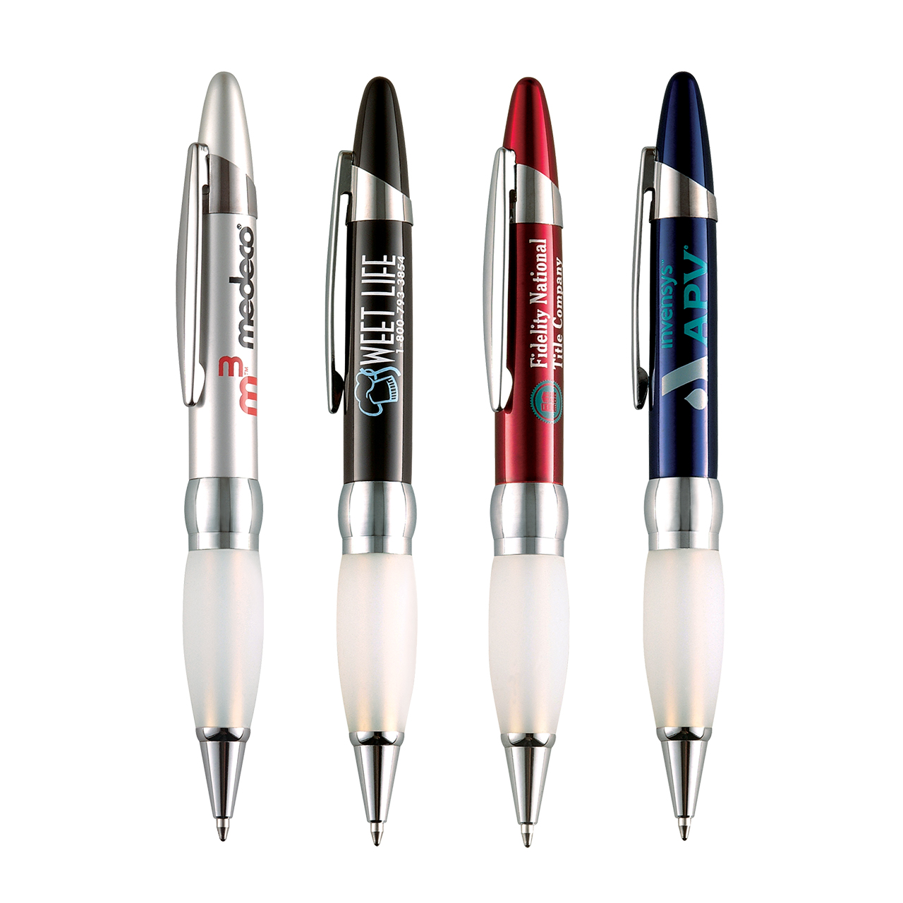 Leo Twist Action Pens with Frosted Rubber Grip 3