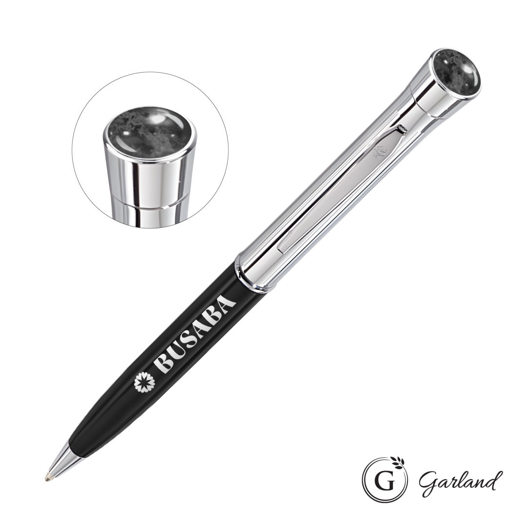 Garland® Monogram Aura Twist Ballpoint Pen - Chrome