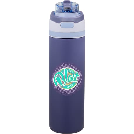 Elvin 28oz Recycled Stainless Flip Straw Bottle, custom water bottle with logo imprint 38