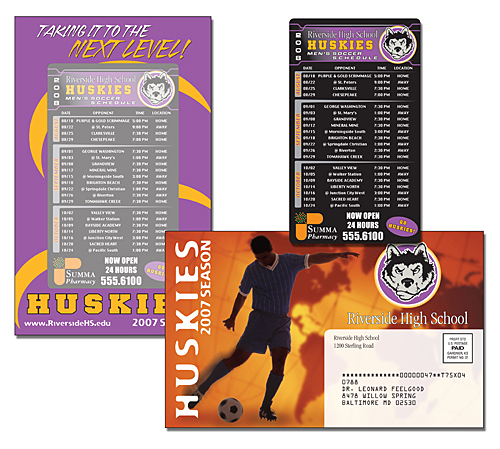 School Magna-Peel Postcard (8.5x5.25) - Laminated with 3.5x6 Magnet (25 mil.) - 14 pt. 3