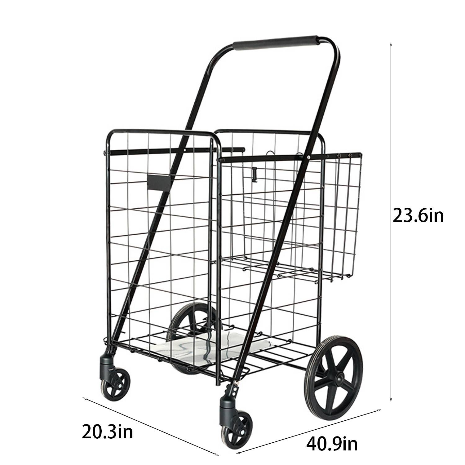Foldable Wheeled Steel Shopping Hand Cart 5