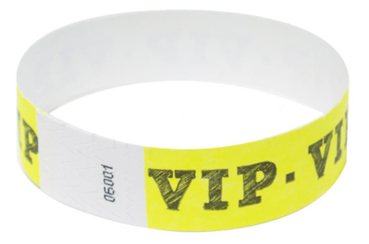 Black Print Tyvek Wristbands 2