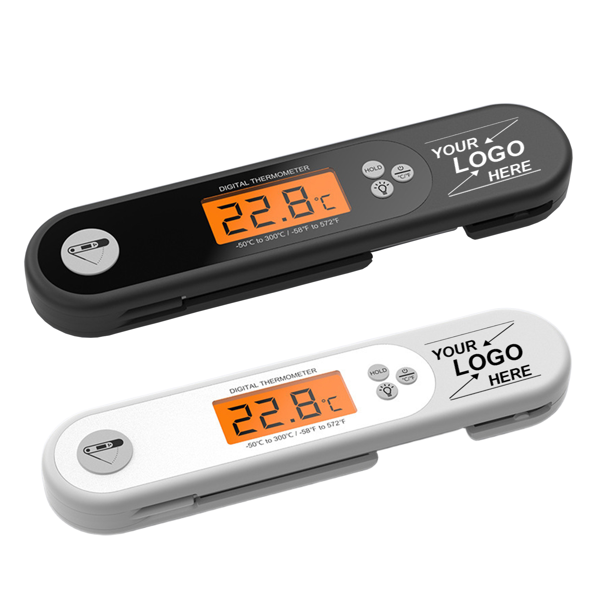 Digital Kitchen Thermometer with Backlight, Foldable Probe, Large Screen, Fast 6-Second BBQ 4