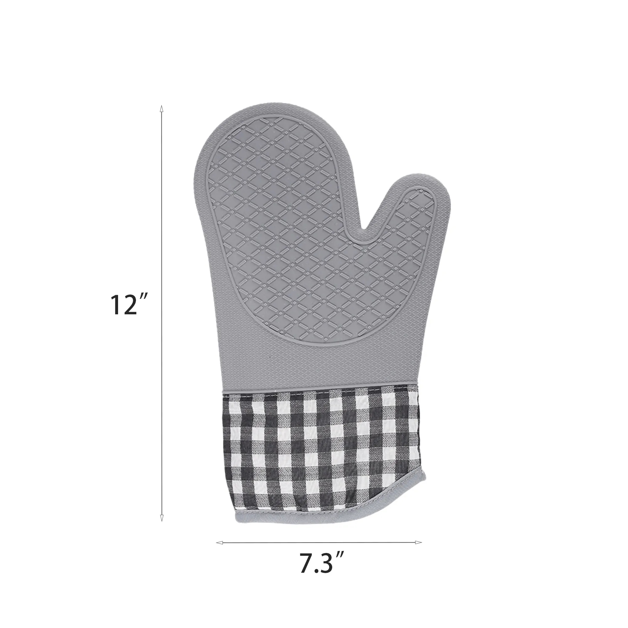 Checkered Silicone Oven Mitt 3