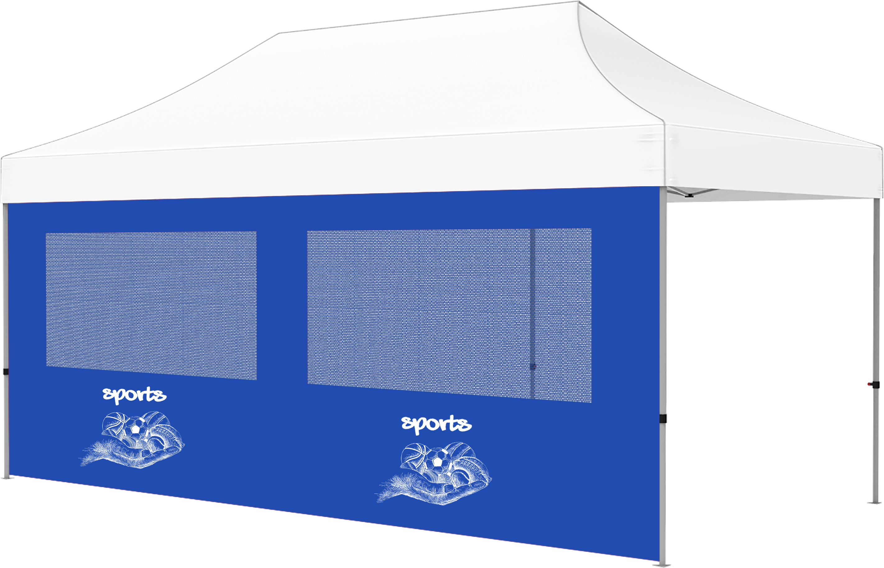 20ft Full Tent Wall Only - 1 Side Imprint w/Double Mesh Window 1