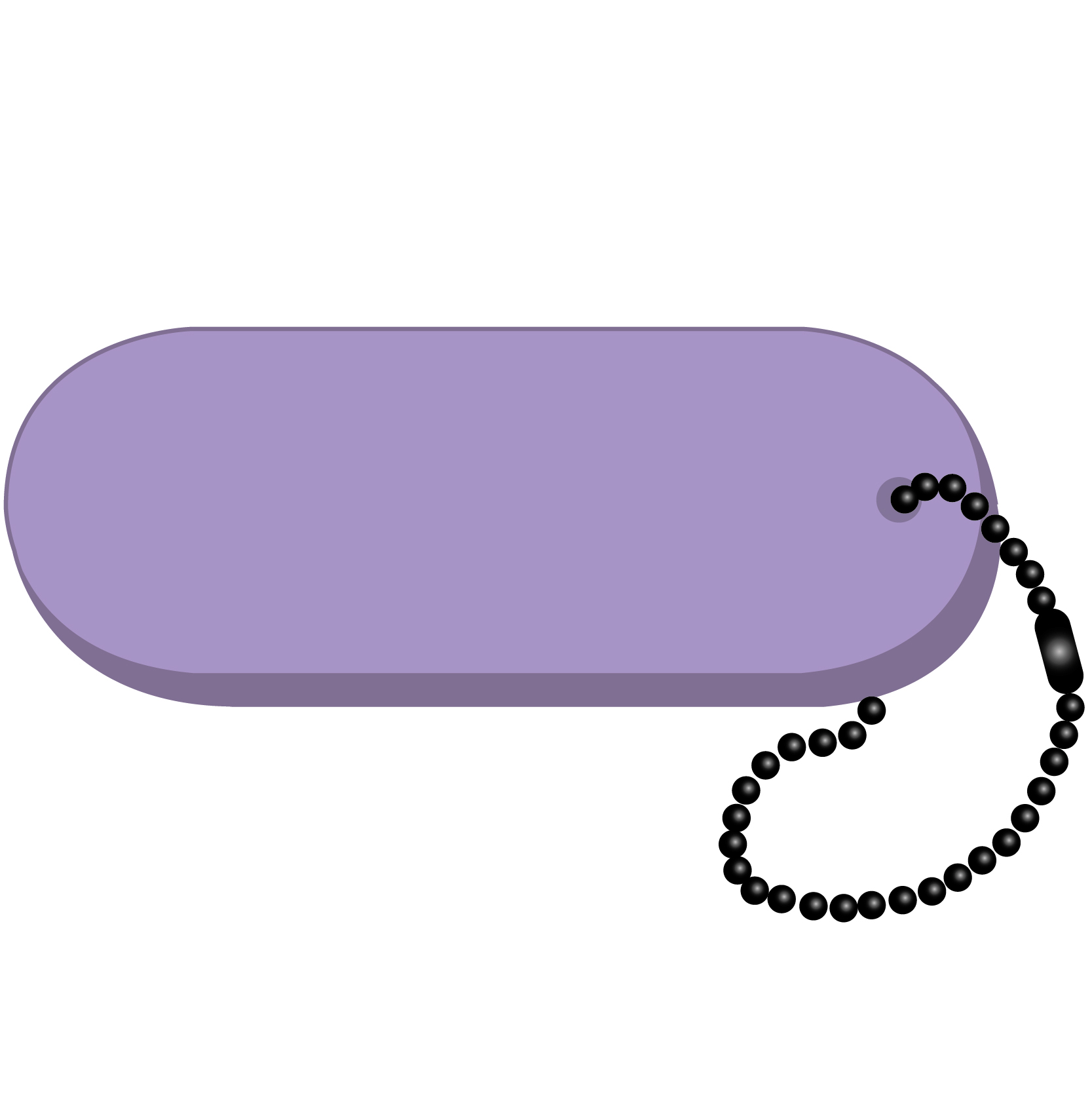 Oval - Large Key Tag 14
