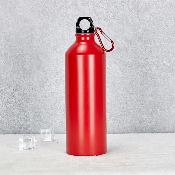 Aluminum Sport Bottle w/ Carabiner, 24oz/25oz., custom water bottle with logo imprint 8